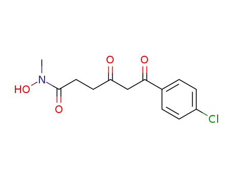 Molecular Structure of 142791-64-8 (6-(4-chlorophenyl)-4,6-dioxo-N-hydroxy-N-methylhexanamide)