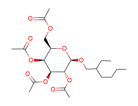 Molecular Structure of 433930-42-8 (2-ethylhexyl 2,3,4,6-tetra-O-acetyl-β-D-galactopyranoside)