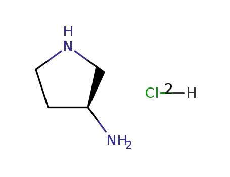 Molecular Structure of 116183-83-6 ((3S)-(+)-3-Aminopyrrolidine dihydrochloride)