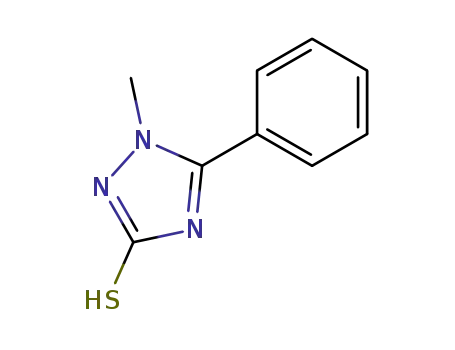 Molecular Structure of 13281-49-7 (3-Mercapto-1-methyl-5-phenyl-1,2,4-triazol)
