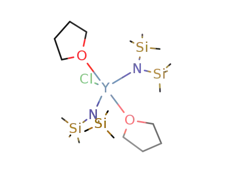 Molecular Structure of 101750-31-6 (Y((SiMe<sub>3</sub>)2)2Cl(tetrahydrofuran)2)