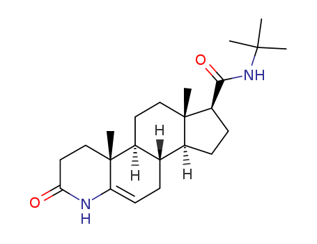 166896-74-8,17b-(tert-Butylcarbamoyl)-4-aza-5a-androsten-3-one,4-Azaandrost-5-ene-17-carboxamide,N-(1,1-dimethylethyl)-3-oxo-, (17b)-;1H-Indeno[5,4-f]quinoline-7-carboxamide,N-(1,1-dimethylethyl)-2,3,4,4a,4b,5,6,6a,7,8,9,9a,9b,10-tetradecahydro-4a,6a-dimethyl-2-oxo-,[4aR-(4aa,4bb,6aa,7a,9ab,9ba)]-;
