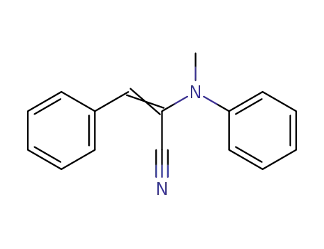 Molecular Structure of 91668-54-1 (2-Propenenitrile, 2-(methylphenylamino)-3-phenyl-)