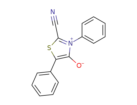 Molecular Structure of 61522-23-4 (2-cyano-4-oxo-3,5-diphenyl-4,5-dihydro-thiazolium betaine)