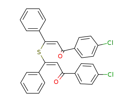 Molecular Structure of 53324-04-2 ((E,Z)-3,3'-Thiodi(1-p-chlorophenyl-3-phenylprop-2-en-1-one))
