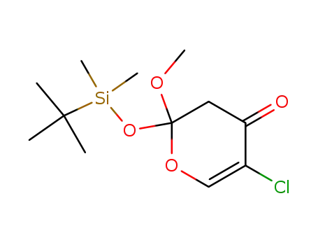 Molecular Structure of 904731-85-7 (5-chloro-2-methoxy-2-t-butyldimethylsilyloxy-2,3-dihydropyran-4-one)