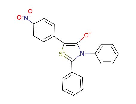 Molecular Structure of 59208-07-0 (5-(4-nitro-phenyl)-4-oxo-2,3-diphenyl-4,5-dihydro-thiazolium betaine)