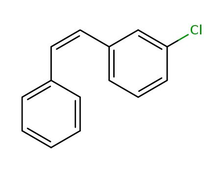 Molecular Structure of 14064-67-6 (Benzene, 1-chloro-3-(2-phenylethenyl)-, (Z)-)