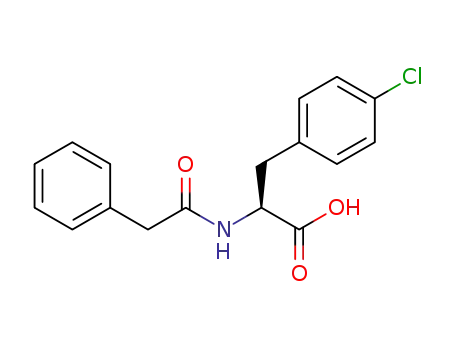 Molecular Structure of 482281-07-2 (N-phenylacetyl-4-chloro-L-phenylalanine)