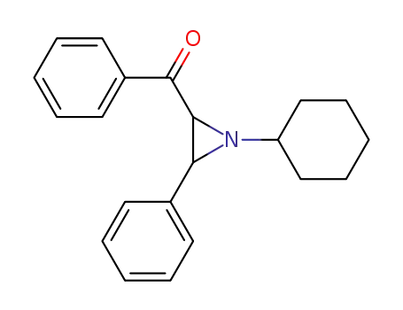 Molecular Structure of 40447-11-8 ((1-cyclohexyl-3-phenylaziridin-2-yl)(phenyl)methanone)