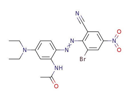 Molecular Structure of 2537-62-4 (N-[2-[(2-bromo-6-cyano-4-nitrophenyl)azo]-5-(diethylamino)phenyl]acetamide)