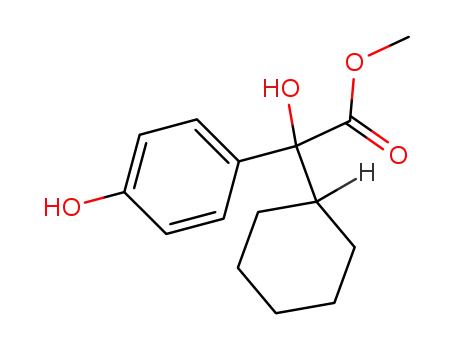 Molecular Structure of 118527-47-2 (Cyclohexyl-hydroxy-(4-hydroxy-phenyl)-acetic acid methyl ester)