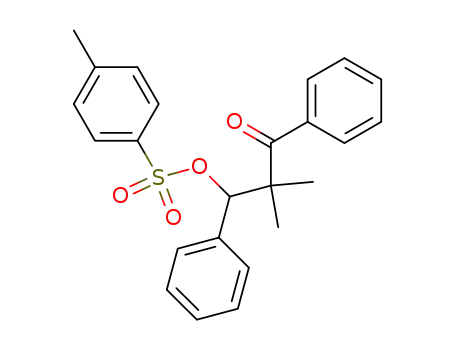 Molecular Structure of 86108-35-2 (Toluene-4-sulfonic acid 2,2-dimethyl-3-oxo-1,3-diphenyl-propyl ester)