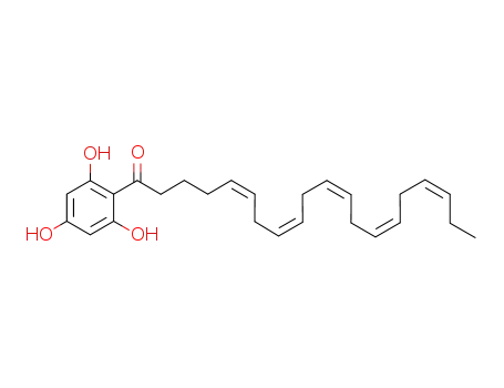 Molecular Structure of 79553-90-5 (2-(1'-oxo-dodeca-5',8',11',14',17'(all Z)-pentaenyl)-1,3,5-trihydroxybenzene)