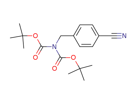 Molecular Structure of 172348-74-2 (N,N-DI-BOC-4-AMINOMETHYL BENZONITRILE)
