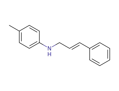 Molecular Structure of 127598-83-8 (Benzenamine, 4-methyl-N-[(2E)-3-phenyl-2-propenyl]-)