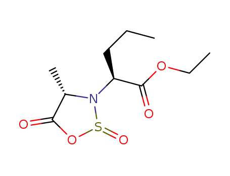 Molecular Structure of 625095-49-0 (ethyl (2S)-2-[(4S)-4-methyl-2-oxido-5-oxo-1,2,3-oxathiazolidin-3-yl]-pentanoate)