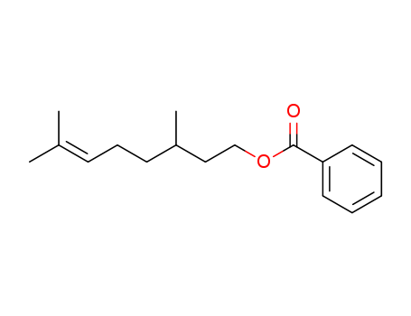 10482-77-6,citronellyl benzoate,6-Octen-1-ol,3,7-dimethyl-, benzoate (8CI,9CI); Citronellol, benzoate (6CI); Citronellylbenzoate
