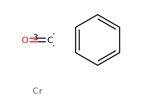 Molecular Structure of 12082-08-5 (Chromium, (H6-benzene)tricarbonyl-)
