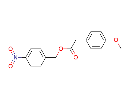 Molecular Structure of 133430-48-5 ((4-methoxy-phenyl)-acetic acid-(4-nitro-benzyl ester))