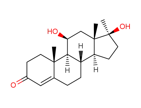 Molecular Structure of 1043-10-3 (11ALPHA-HYDROXYMETHYLTESTOSTERONE)
