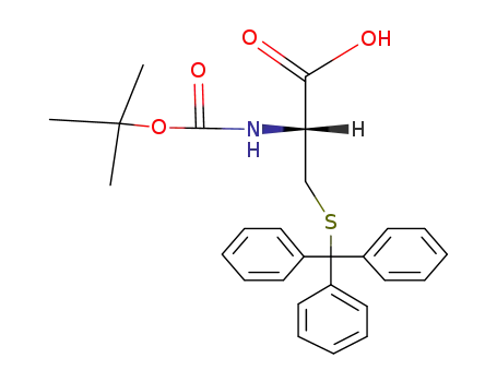 Molecular Structure of 21947-98-8 (N-Boc-S-Trityl-L-cysteine)