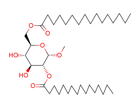Molecular Structure of 82933-92-4 (D-Glucopyranoside,methyl, 2,6-dihexadecanoate)