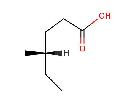 Molecular Structure of 1730-89-8 ((S)-(+)-4-METHYLHEXANOIC ACID)