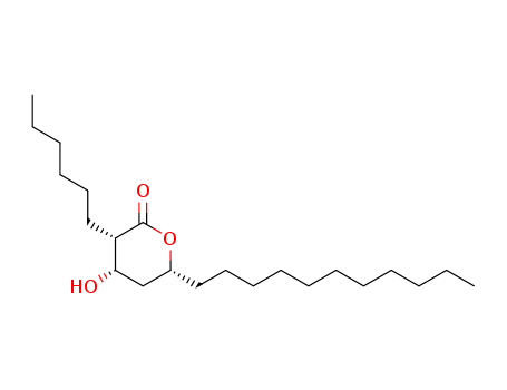 104801-96-9,3-Hexyltetrahydro-4-hydroxy-6-undecyl-2H-pyran-2-one,2H-Pyran-2-one,3-hexyltetrahydro-4-hydroxy-6-undecyl-, [3S-(3a,4a,6a)]-;