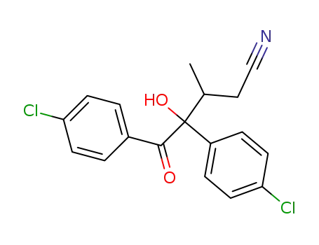 Molecular Structure of 174869-06-8 (α-(2-cyano-1-methylethyl)-4,4'-dichlorobenzoin)