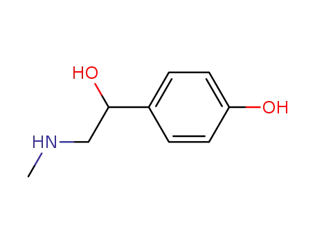 Molecular Structure of 532-80-9 (4-(1-hydroxy-2-methylamino-ethyl)phenol)