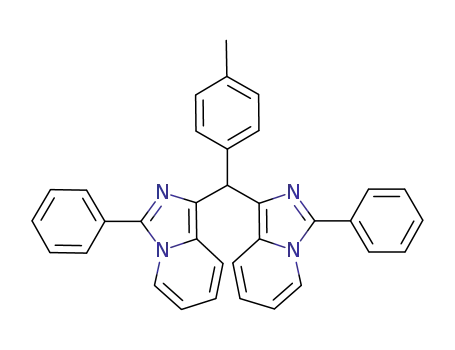 Molecular Structure of 1203650-52-5 (bis(3-phenyl-1-imidazo[1,5-a]pyridyl)-4-methylphenylmethane)