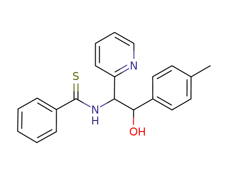 Molecular Structure of 1203650-44-5 (N-(2-hydroxyl-1-(2-pyridyl)-2-(4-methylphenyl)ethyl)benzenecarbothioamide)