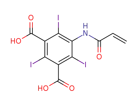 Molecular Structure of 783279-02-7 (2,4,6-triiodo-5-(prop-2-enamido)benzene-1,3-dicarboxylic acid)
