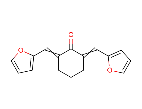 Molecular Structure of 893-00-5 (2,6-Di(2-furylmethylidene)cyclohexan-1-one)