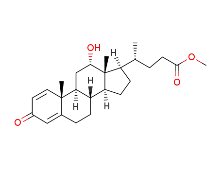 Molecular Structure of 106759-10-8 (methyl 12α-hydroxy-3-ketochola-1,4-dienoate)