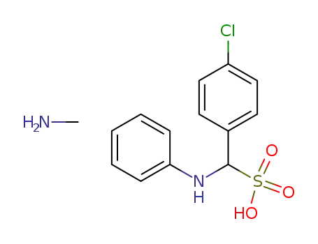 Molecular Structure of 114021-96-4 ((4-Chloro-phenyl)-phenylamino-methanesulfonic acid; compound with methylamine)