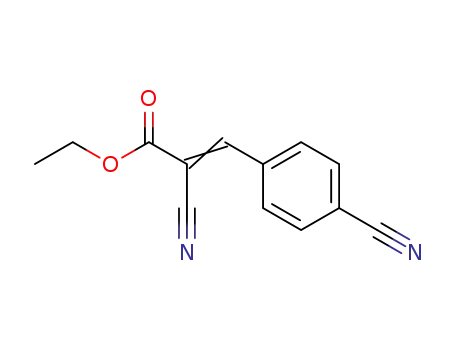Molecular Structure of 18269-12-0 (2-Propenoic acid, 2-cyano-3-(4-cyanophenyl)-, ethyl ester)