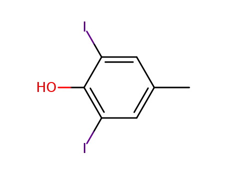 Molecular Structure of 2432-18-0 (Phenol, 2,6-diiodo-4-methyl-)