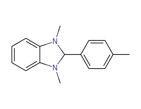 Molecular Structure of 100672-38-6 (1H-Benzimidazole, 2,3-dihydro-1,3-dimethyl-2-(4-methylphenyl)-)