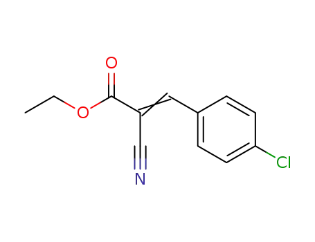 Molecular Structure of 2286-35-3 (ETHYL 3-(4-CHLOROPHENYL)-2-CYANOACRYLATE)