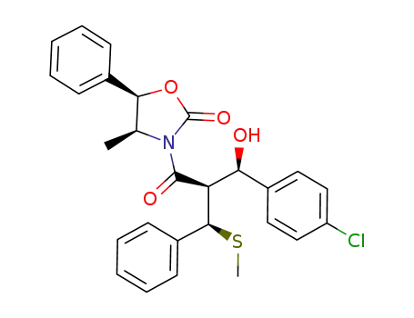 (4S,5R,2'R,3'R,1''R)-3-[3'-(4-chlorophenyl)-3'-hydroxy-2'-(1''-methylsulfanyl-1''-phenylmethyl)propionyl]-4-methyl-5-phenyloxazolidin-2-one
