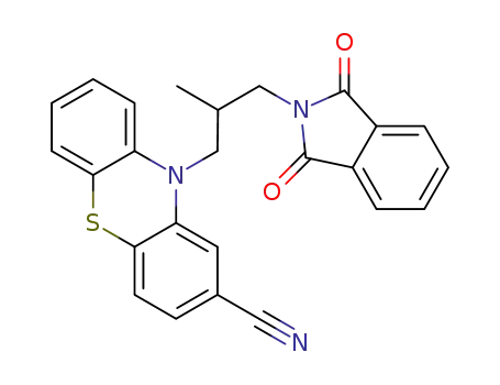 Molecular Structure of 1590417-42-7 (10-(3-(1,3-dioxoisoindolin-2-yl)-2-methylpropyl)-10H-phenothiazine-2-carbonitrile)