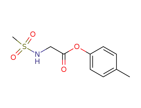 Molecular Structure of 36092-92-9 (Glycine, N-(methylsulfonyl)-, 4-methylphenyl ester)