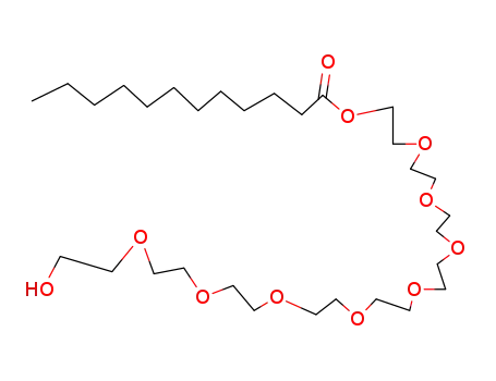 Molecular Structure of 106-08-1 (Dodecanoic acid,26-hydroxy-3,6,9,12,15,18,21,24-octaoxahexacos-1-yl ester)