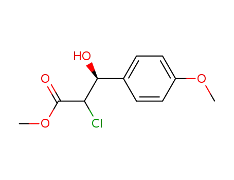 Molecular Structure of 336113-23-6 ((S)-2-Chloro-3-hydroxy-3-(4-methoxy-phenyl)-propionic acid methyl ester)