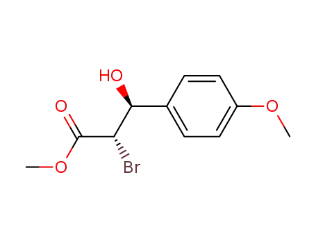 Molecular Structure of 153829-67-5 (methyl (2S,3S)-(+)-2-bromo-3-hydroxy-3-(4-methoxyphenyl)propionate)