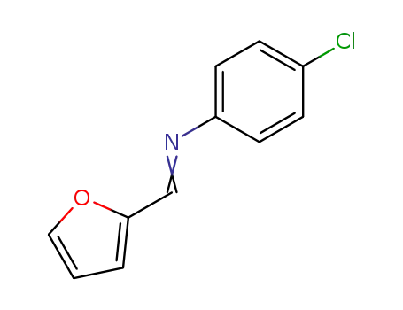 Molecular Structure of 13533-22-7 (Benzenamine, 4-chloro-N-(2-furanylmethylene)-)