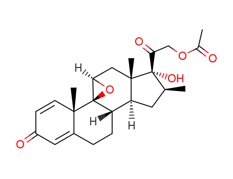 Pregna-1,4-diene-3,20-dione,21-(acetyloxy)-9,11-epoxy-17-hydroxy-16-methyl-, (9b,11b,16b)-