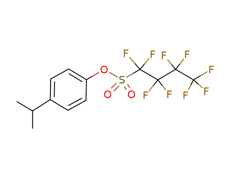 Molecular Structure of 93131-75-0 (4-(propan-2-yl)phenyl 1,1,2,2,3,3,4,4,4-nonafluorobutane-1-sulfonate)